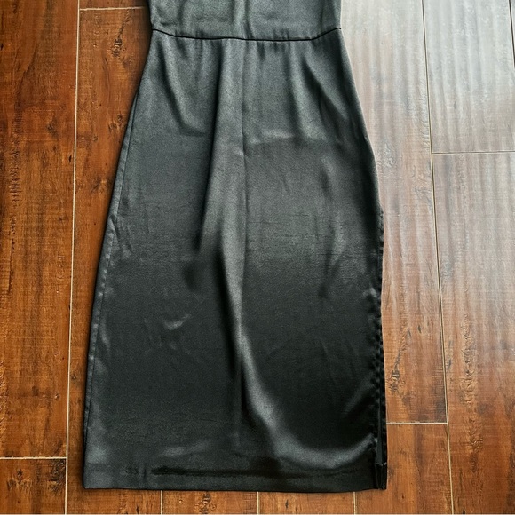 CALVIN KLEIN JEANS Maxi Slip Black Dress Sz MED - Picture 5 of 9